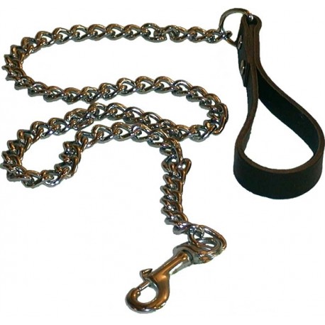 Dog Leash With Chain guinzaglio con catena e pelle