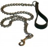 Mister B Dog Leash Chain guinzaglio lungo in catena e pelle