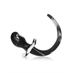 Oxballs MASTIFF Puppy Tail XL White Black dilatatore anale in silicone coda di cucciolo