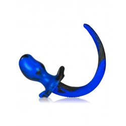 Oxballs BULLDOG Puppy Tail L Blue Black dilatatore anale in silicone coda di cucciolo