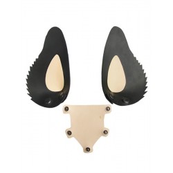 Mister B FETCH Rubber Dog Hood Tongue and Ears White lingua e orecchie realizzate in gomma