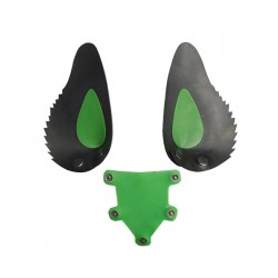 Mister B FETCH Rubber Dog Hood Tongue and Ears Green lingua e orecchie realizzate in gomma
