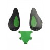 Mister B FETCH Rubber Dog Hood Tongue and Ears Green lingua e orecchie realizzate in gomma