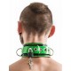Mister B Rubber Collar Lockable Black Green collare per restrizione regolabile in gomma
