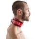 Mister B Rubber Collar Lockable Black Red collare per restrizione regolabile in gomma