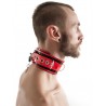 Mister B Rubber Collar Lockable Black Red collare per restrizione regolabile in gomma