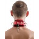 Mister B Rubber Collar Lockable Black Red collare per restrizione regolabile in gomma