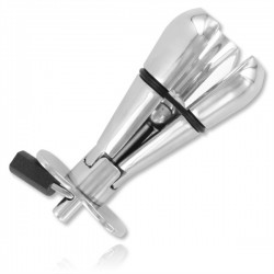 Black Label Stainless Steel Asslock The Junior plug dilatatore anale apribile in acciaio inox