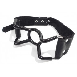 Black Label Spider Silence Stainless Steel Mouth Gag With PVC Coating bavaglio acciaio inox