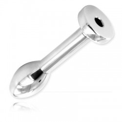 Black Label Teardrop Stainless Steel Penis Plug 50 x 12 mm. sonda uretrale in acciaio inox con foro per urinare 