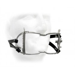 Black Label Whitehead Ratchet Mouth Gag With Leather Strap bavaglio per restrizione regolabile