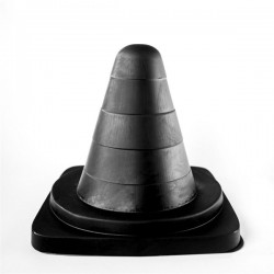 All Black Traffic Cone 19 cm. [AB68] dildo cono spartitraffico nero