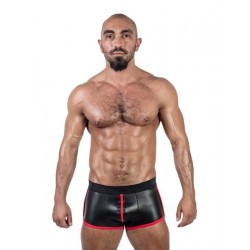 Mister B Neoprene Shorts 3 Way Full Zip Black Red calzoncini in neoprene con zip