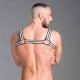 665 Neoprene Bulldog Harness White harness in neoprene con clips