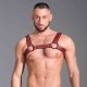 665 Neoprene Bulldog Harness Red harness in neoprene con clips