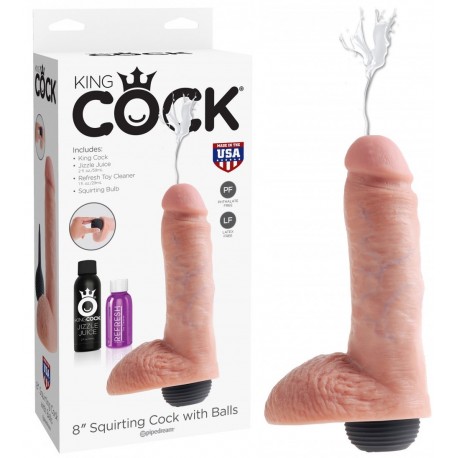 King Cock Squirting Cock (8.00 inch) 20.32 cm. dildo fallo realistico con schizzo