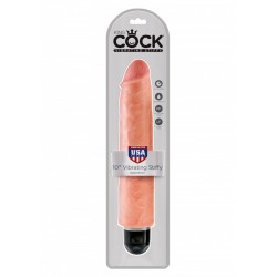 King Cock (10 Inch) 25.40 cm. Vibr Stiffy dildo fallo realistico vibratore vibrante