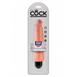 King Cock (8.00 inch) 20.32 cm. Vibr Stiffy dildo fallo realistico vibratore vibrante