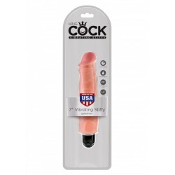 King Cock (7.00 inch) 17.78 cm. Vibr Stiffy dildo fallo realistico vibratore vibrante