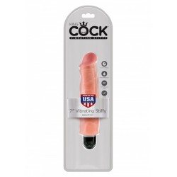 King Cock (7.00 inch) 17.78 cm. Vibr Stiffy dildo fallo realistico vibrante