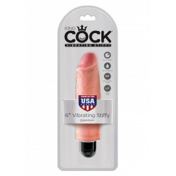 King Cock (6.00 inch) 15.24 cm. Vibr Stiffy dildo fallo realistico vibratore vibrante