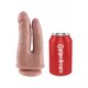 King Cock Double Penetrator doppio dildo fallo realistico caramel