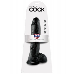 King Cock With Balls Black dildo fallo realistico nero lungo 26,7 cm.