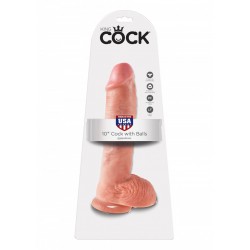 King Cock (10.00 inch) 25,40 cm. With Balls dildo fallo realistico