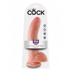 King Cock (9.00 inch) 22.85 cm. With Balls dildo fallo realistico