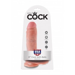 King Cock (8.00 inch) 20.30 cm. With Balls dildo fallo realistico