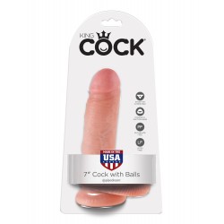 King Cock (7.00 inch) 17,80 cm. With Balls dildo fallo realistico