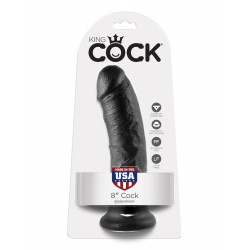 King Cock (8.00 inch) 20,3 cm. Black dildo fallo realistico nero