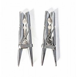 Black Label Stainless Steel Clothespins coppia di pinze tortura capezzoli per giochi s/m