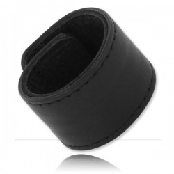 Black Label Velcro Leather Ball Stretcher 25 mm. Wide per testicoli in pelle 