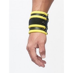 Mister B Neoprene Wrist Wallet Black Yellow bracciale portafoglio in neoprene