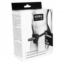 Hung System Harness Strap On braga per dildo indossabile + Plug 02 attacco incluso