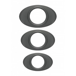 OptiMALE Easy Grip C Ring Set confezione con 3 cockrings di diametri differenti in silicone grigio