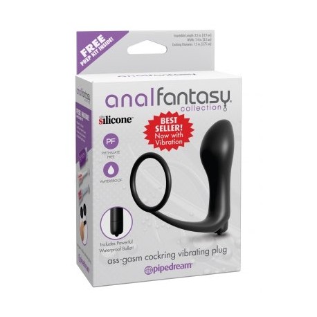Anal Fantasy Cockring Vibrating Plug cockring & plug dilatatore anale vibrante in silicone