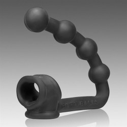 Oxballs Buttballs Asslock + Cocksling Black cockring e ballstretcher + plug anale con palle anali in Plus Silicone + TPR