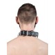 Mister B Leather Slave Collar 4 D Rings Black collare in pelle regolabile per restrizioni con anelli D