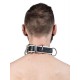 Mister B Slave Collar White 4 D Rings collare leather pelle regolabile per restrizioni