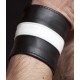 Mister B Wrist Wallet Zip White Striped bracciale per polso con portafoglio interno con zip