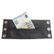 Mister B Leather Wrist Wallet Zip bracciale per polso con portafoglio interno con zip