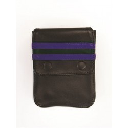 Mister B Leather Wallet for Harness Black Blue portafoglio per harness o per bracciale avambraccio bicipite