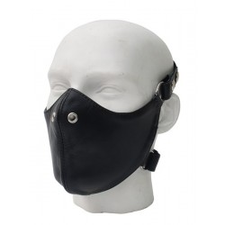 Mister B Leather Bike Mask maschera con fori per naso in leather pelle 