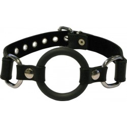 Mister B O Ring Mouth Gag bavaglio con anello in gomma e cinghie regolabili leather pelle 