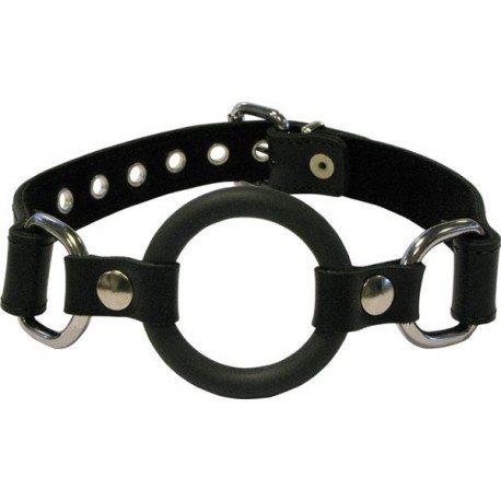 Mister B O Ring Mouth Gag bavaglio con anello in gomma e cinghie regolabili leather pelle 
