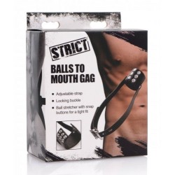 Strict Balls To Mouth Gag bavaglio per testicoli in leather pelle