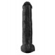 King Cock 38,10 cm. (15.00 inch) Black with Balls dildo XL fallo realistico nero