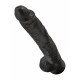 King Cock 35,55 cm. (14.00 inch) Black with Balls dildo XXL fallo realistico nero